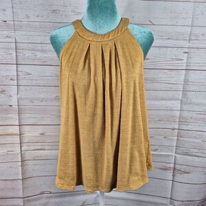 Cable & Gauge Womens Size Large Sleeveless Yellow Cami Top Layer Office Career